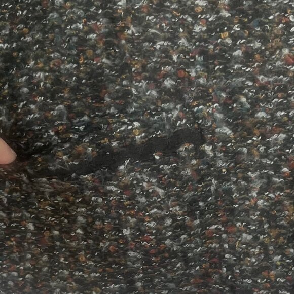 Sag Harbor Tweed Front Zip Jacket Blazer Coat Womens 14 Black Pockets - Picture 6 of 9